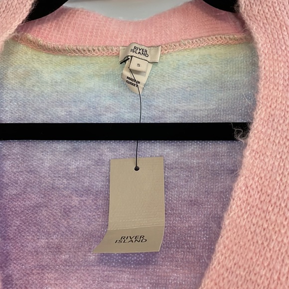 River Island Rainbow Cardigan Size Small NWT - Picture 2 of 6